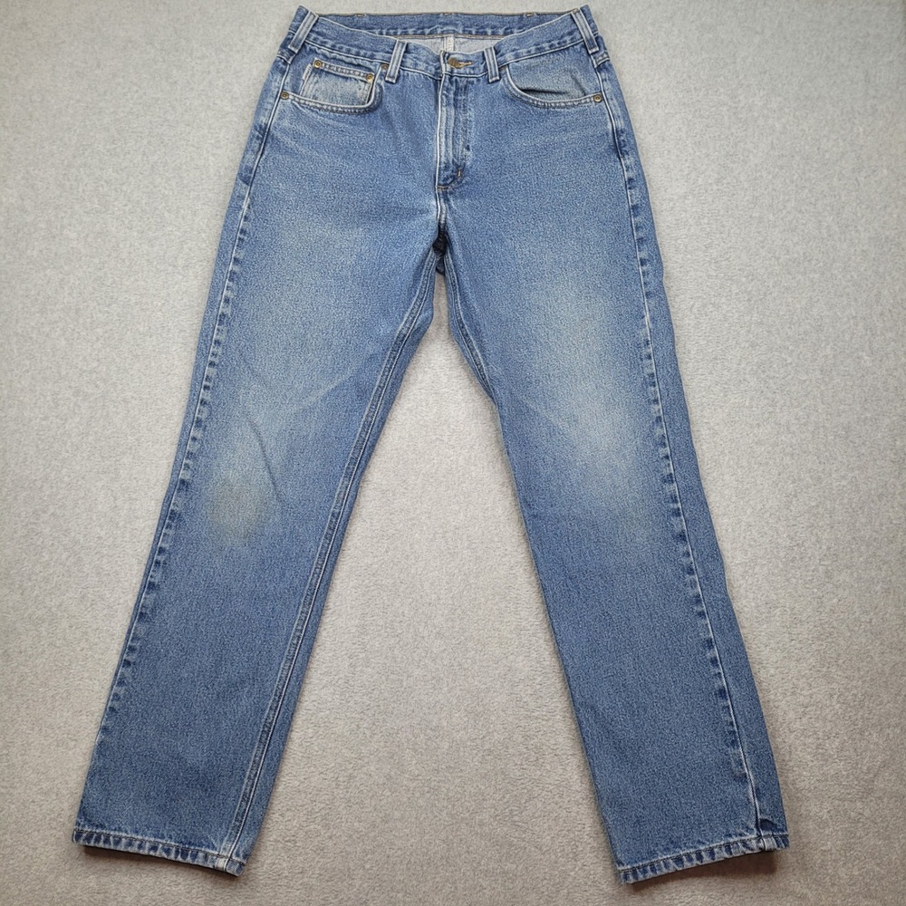 Carhartt B18 DST Traditional Fit Jeans Mens 33x32 Blue Denim Workwear Pants